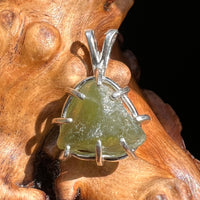 Raw Peridot Crystal Pendant Sterling Silver #2660-Moldavite Life