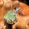 Raw Peridot Crystal Pendant Sterling Silver #2661-Moldavite Life