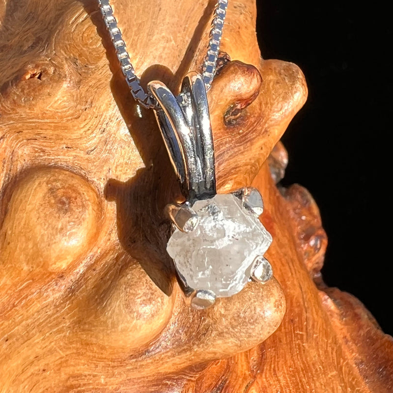 Raw Phenacite Pendant Necklace Sterling #3951-Moldavite Life