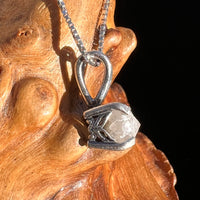 Raw Phenacite Pendant Necklace Sterling #3953-Moldavite Life