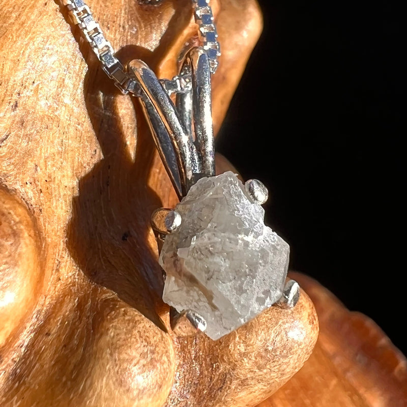 Raw Phenacite Pendant Necklace Sterling #3955-Moldavite Life