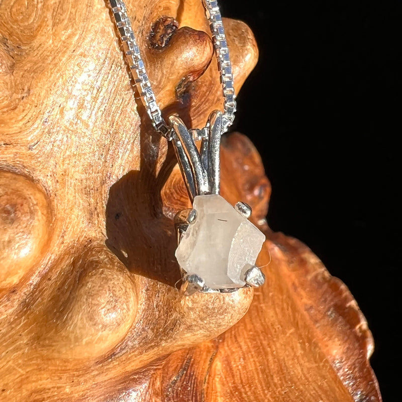 Raw Phenacite Pendant Necklace Sterling #3961-Moldavite Life