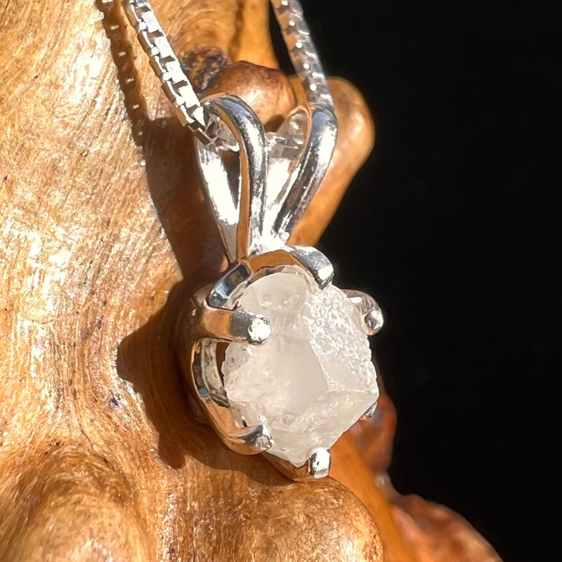 Raw Phenacite Pendant Necklace Sterling #3966-Moldavite Life