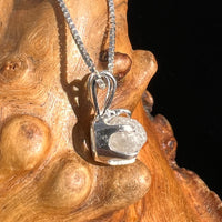 Raw Phenacite Pendant Necklace Sterling #3971-Moldavite Life