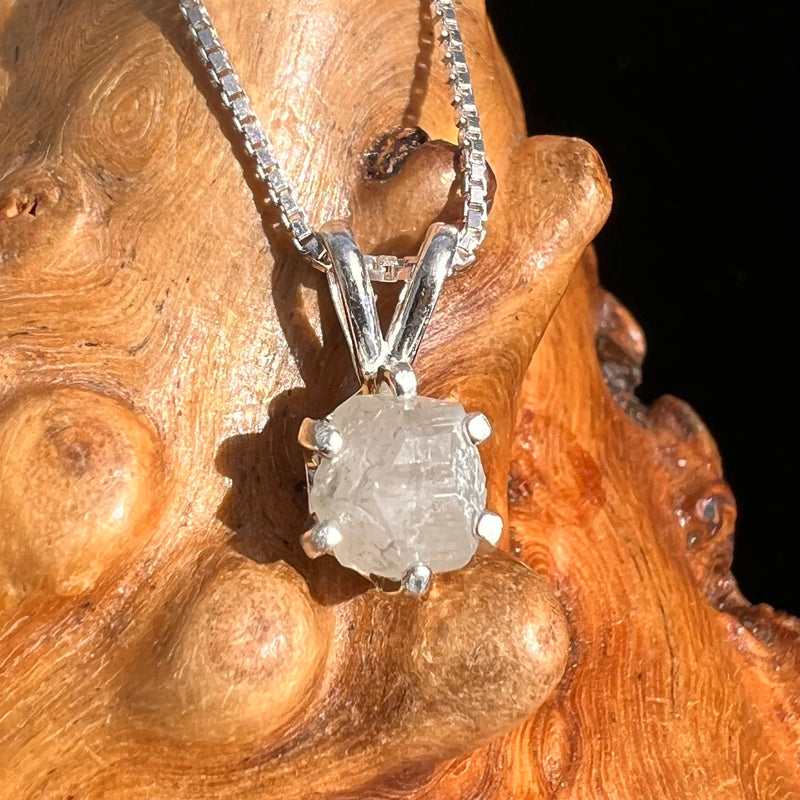 Raw Phenacite Pendant Necklace Sterling #3971-Moldavite Life