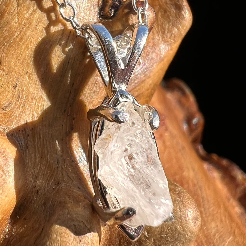 Raw Phenacite Pendant Necklace Sterling Nigerian #3411-Moldavite Life