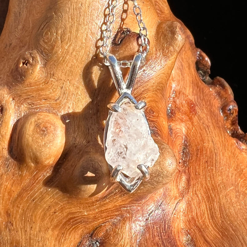 Raw Phenacite Pendant Necklace Sterling Nigerian #3414-Moldavite Life
