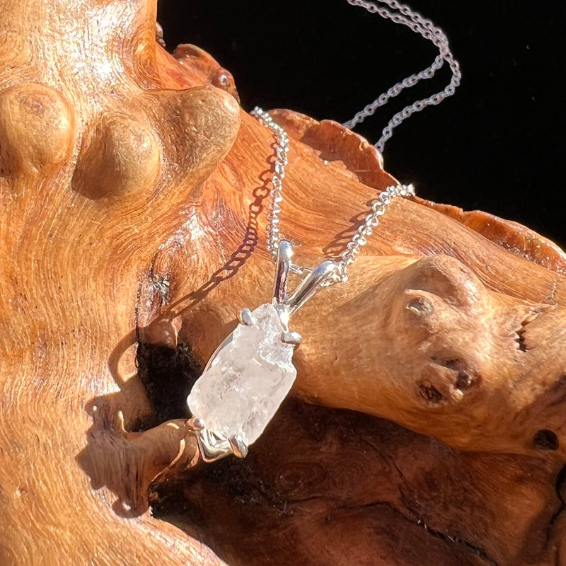 Raw Phenacite Pendant Necklace Sterling Nigerian #3417-Moldavite Life