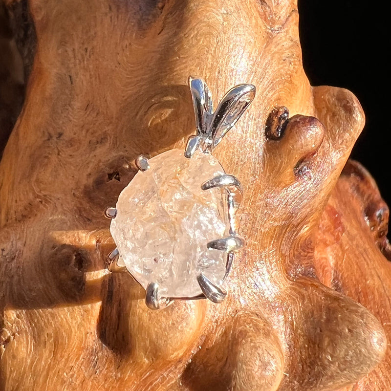 Raw Phenacite Pendant Sterling Silver Nigerian #3421-Moldavite Life