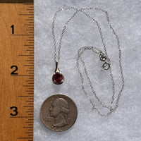 Red Tourmaline Rubellite Necklace Sterling Silver Uvite #3502-Moldavite Life