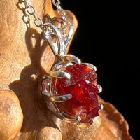 Red Tourmaline Rubellite Necklace Sterling Silver Uvite #3510-Moldavite Life