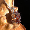 Red Tourmaline Rubellite Necklace Sterling Silver Uvite #3511-Moldavite Life