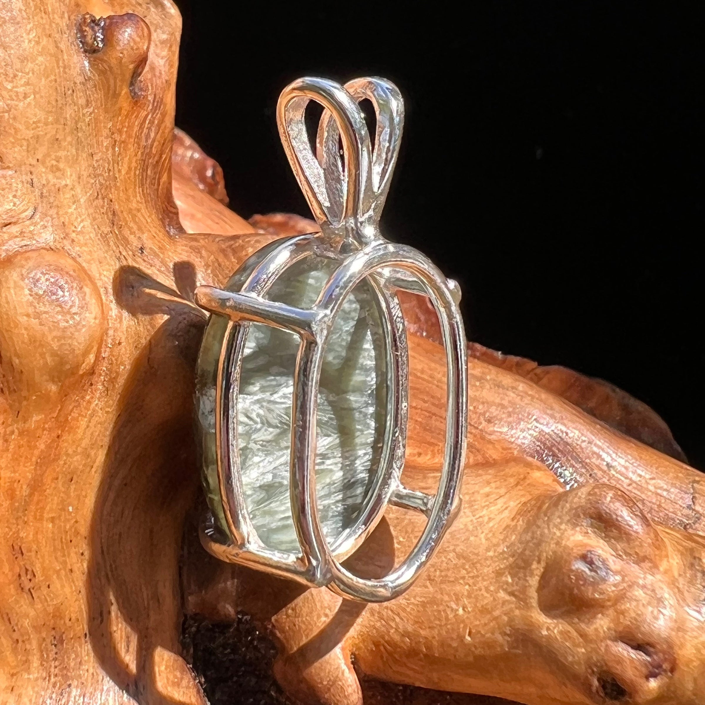 Seraphinite Pendant Sterling Silver #2851-Moldavite Life