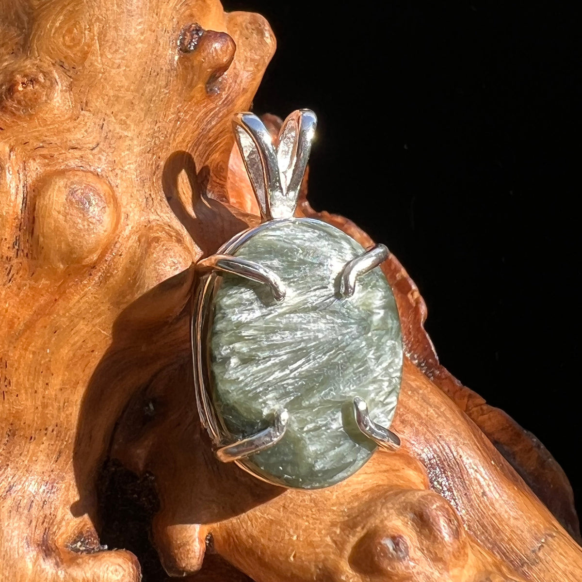 Seraphinite Pendant Sterling Silver #2851-Moldavite Life