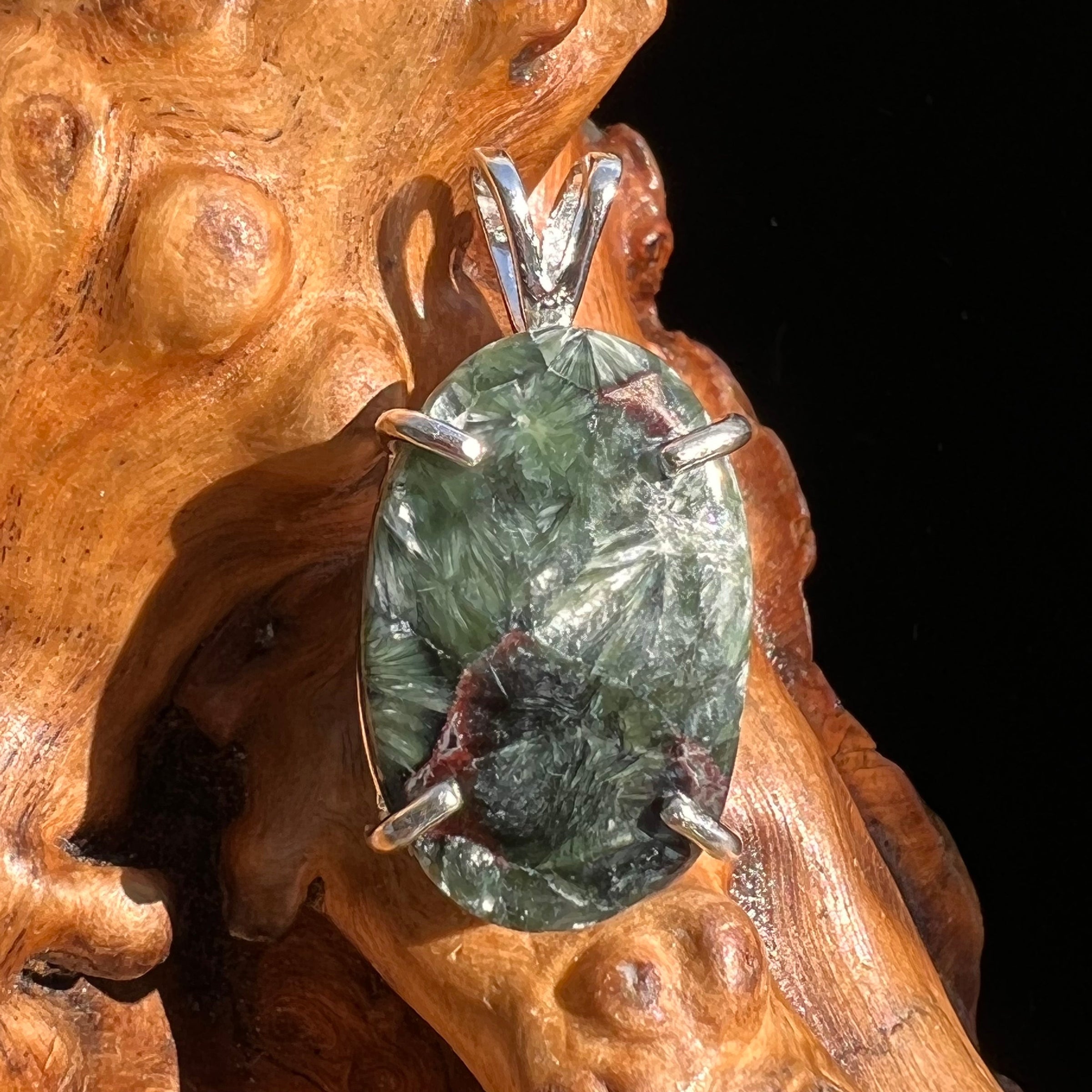 Seraphinite Pendant Sterling Silver #2852-Moldavite Life