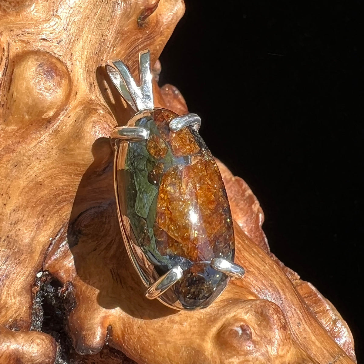 Sericho Meteorite Pendant Sterling Silver #10-Moldavite Life