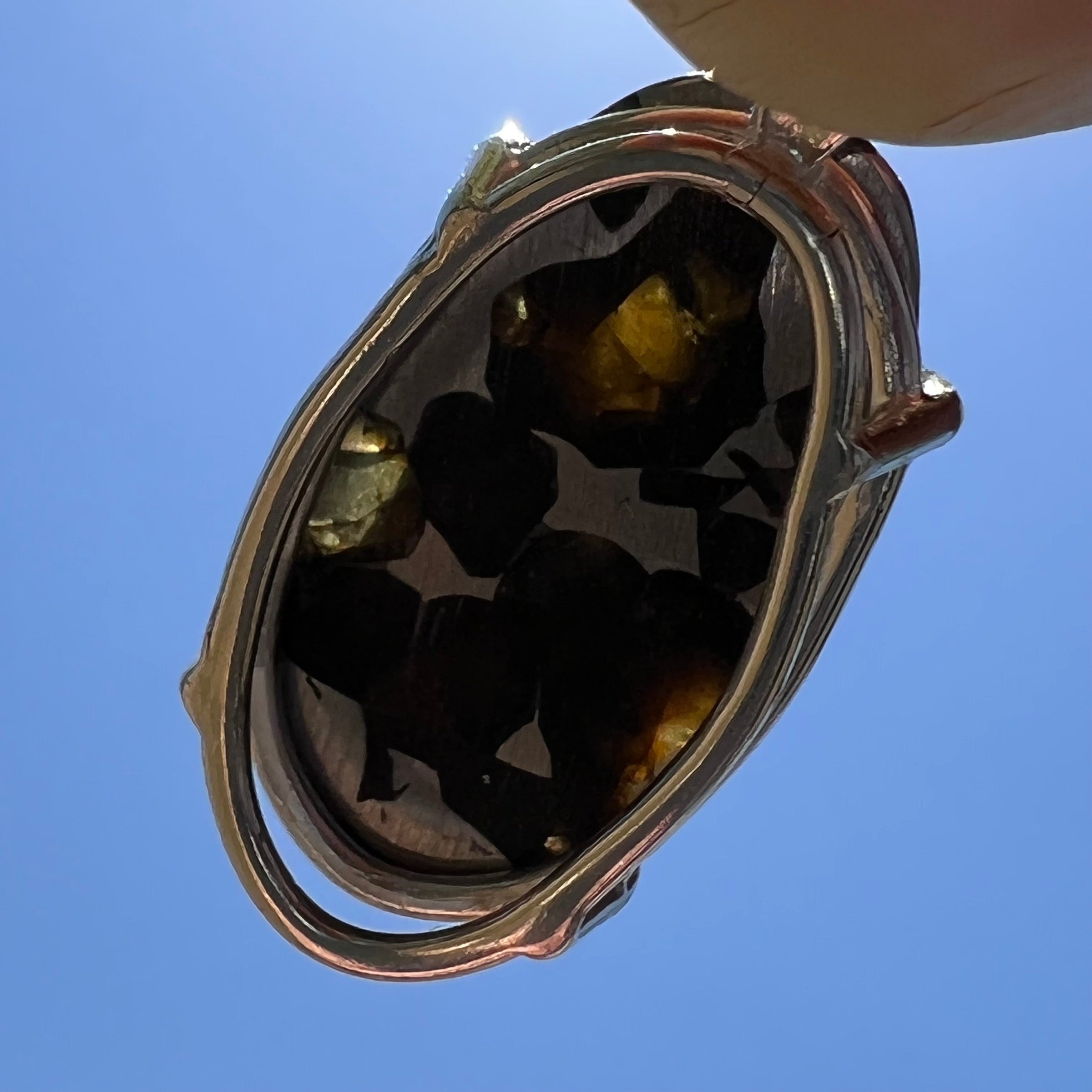 Sericho Meteorite Pendant Sterling Silver #5-Moldavite Life