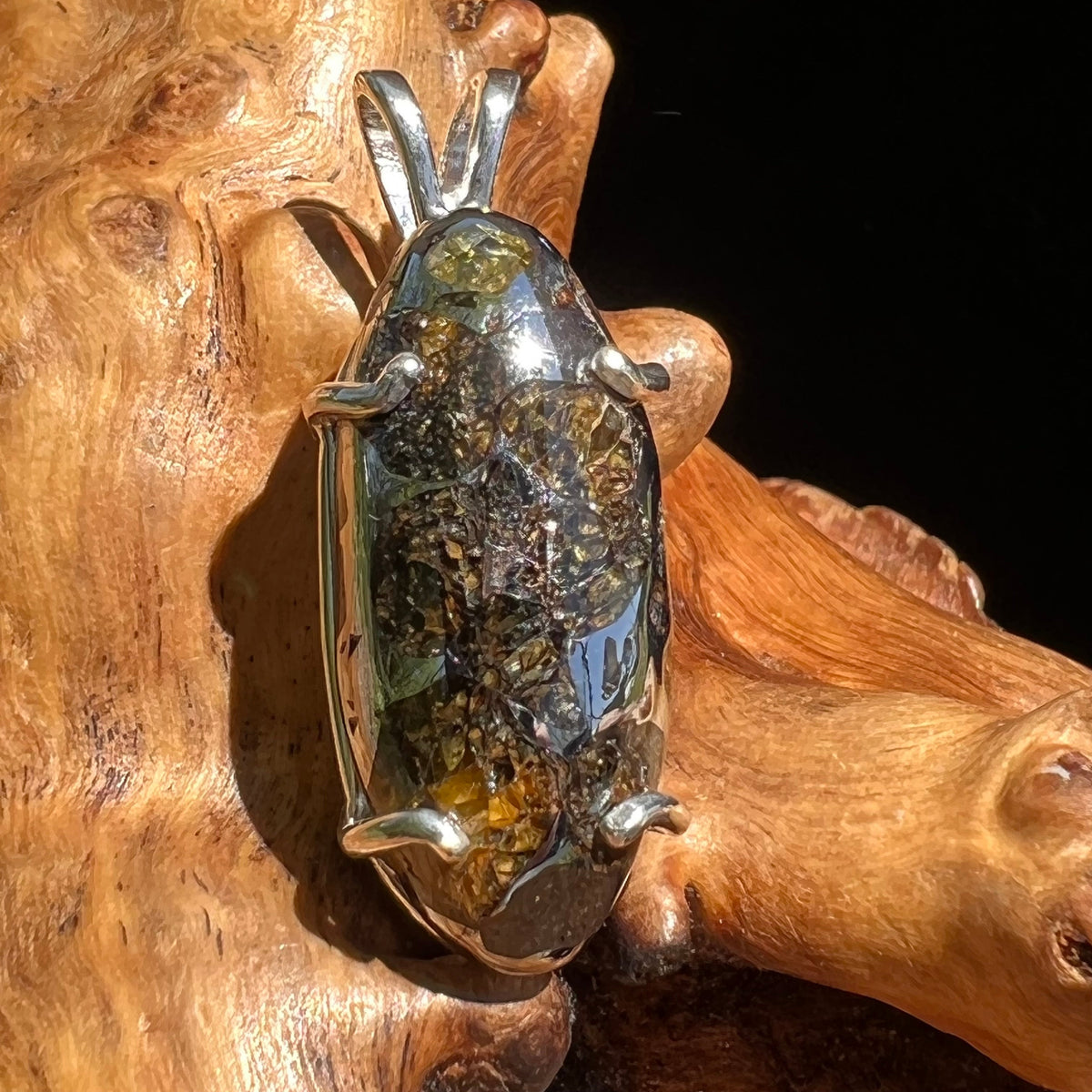 Sericho Meteorite Pendant Sterling Silver #6-Moldavite Life