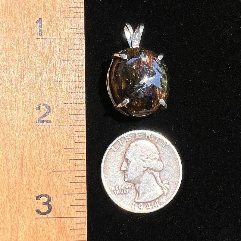 Sericho Meteorite Pendant Sterling Silver #7-Moldavite Life