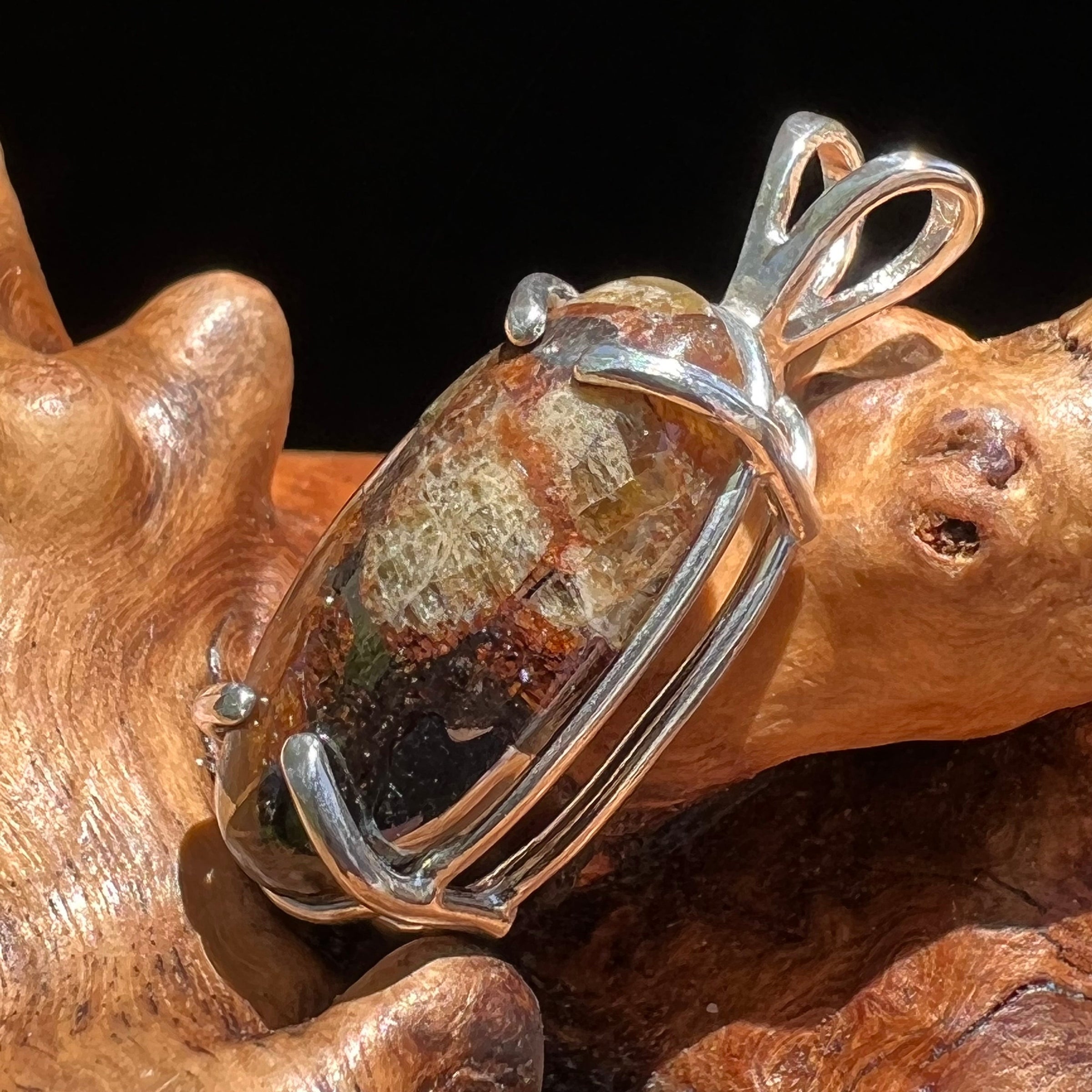 Sericho Meteorite Pendant Sterling Silver #9-Moldavite Life