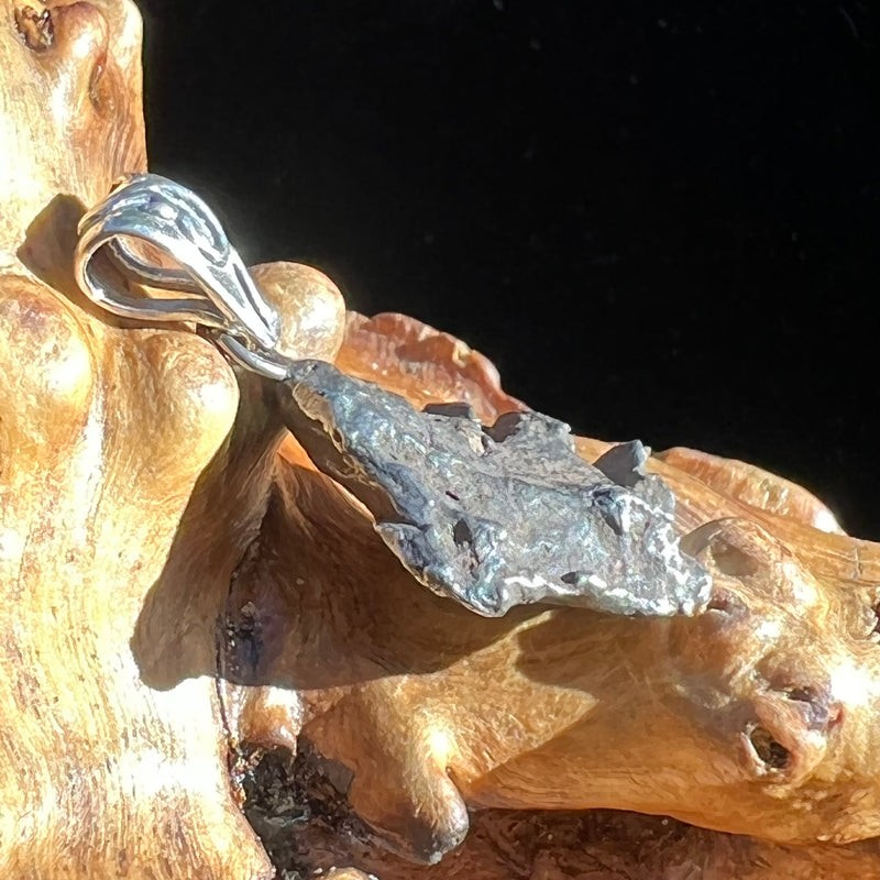 Sikhote Alin Meteorite Pendant Sterling Silver-Moldavite Life