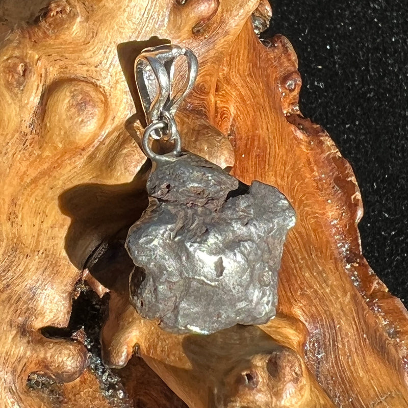 Sikhote Alin Meteorite Pendant Sterling Silver-Moldavite Life