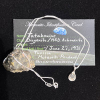 Small Tatahouine Meteorite Necklace Sterling #114-Moldavite Life