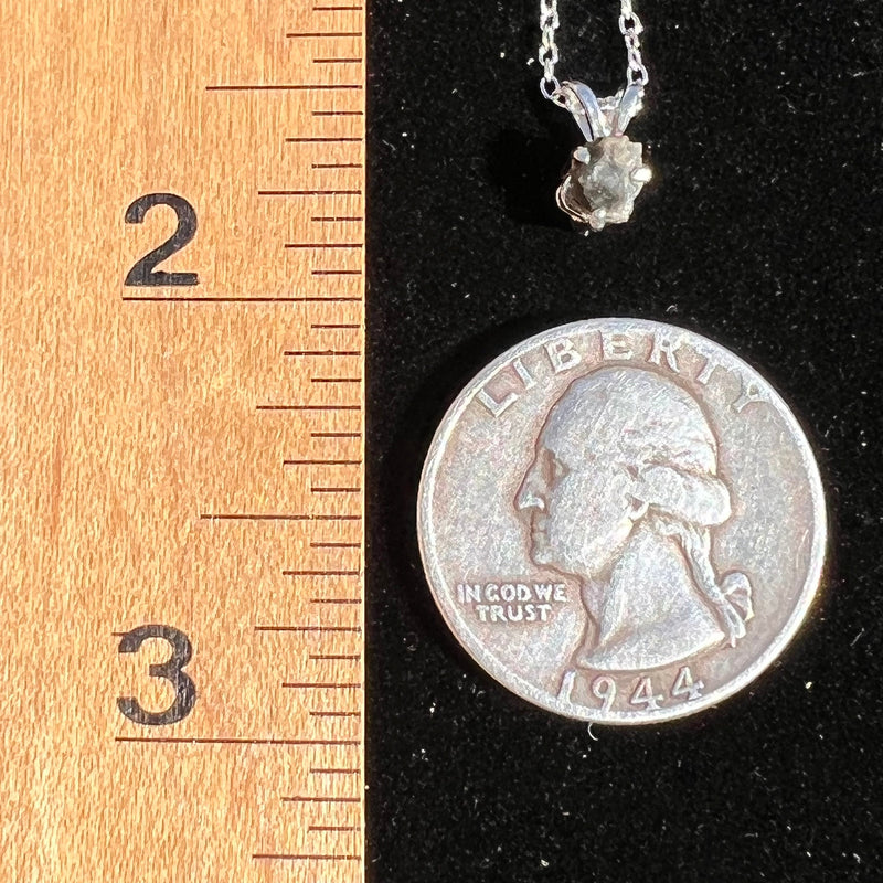 Small Tatahouine Meteorite Necklace Sterling #130-Moldavite Life