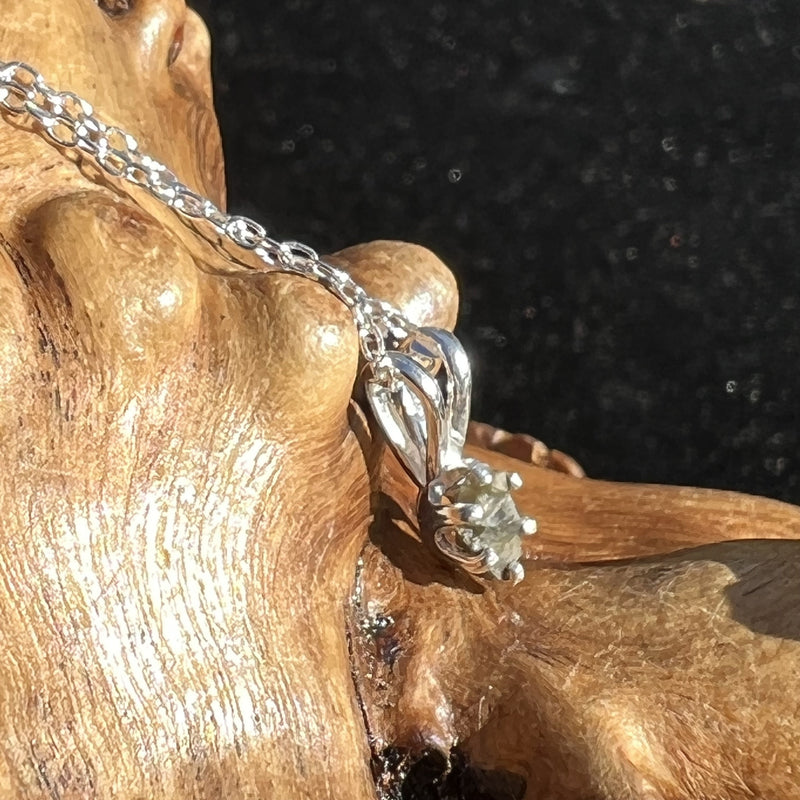 Small Tatahouine Meteorite Necklace Sterling Silver 20041-Moldavite Life