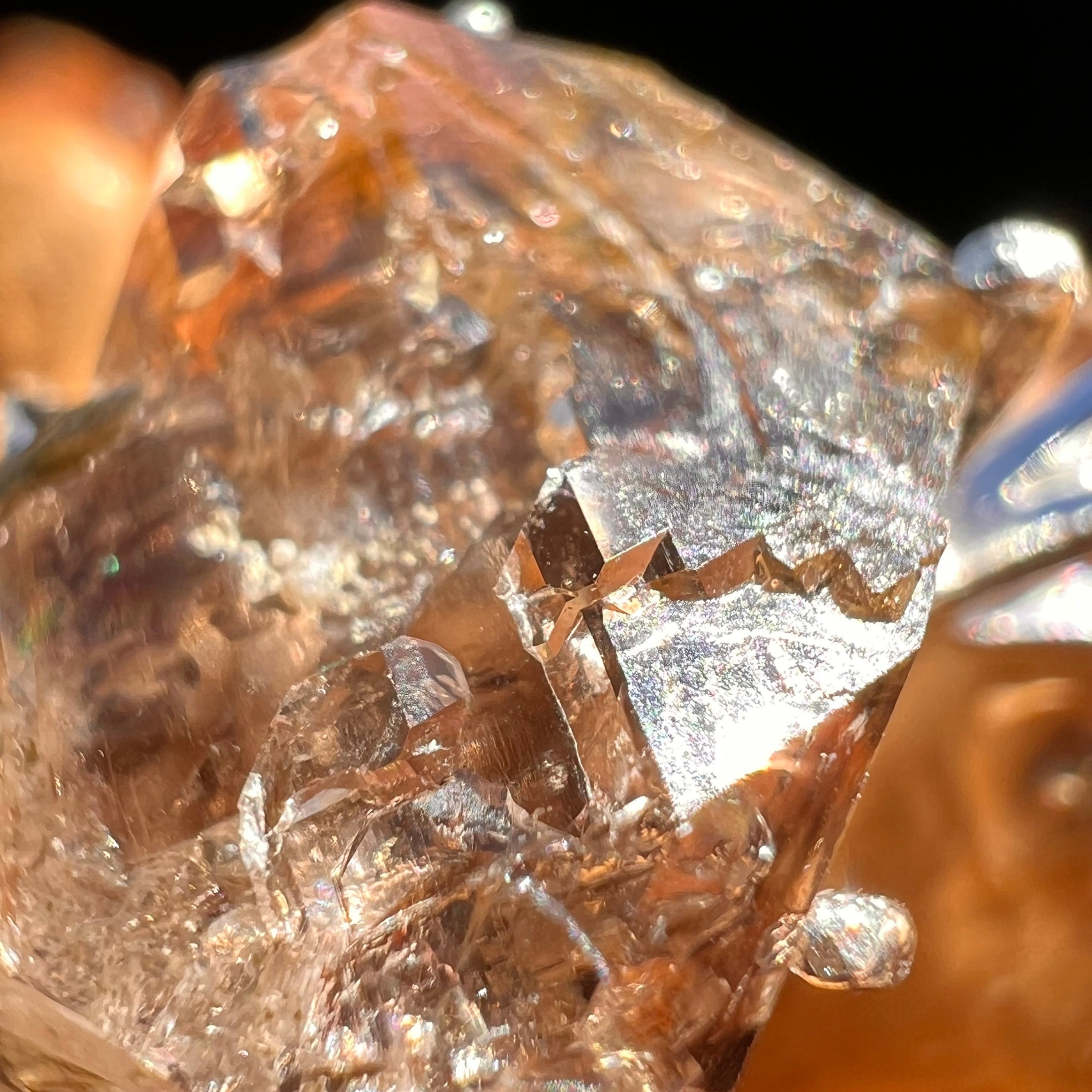 Smokey Quartz Crystal Pendant Sterling #3581-Moldavite Life