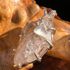 Smokey Quartz Crystal Pendant Sterling #3584-Moldavite Life