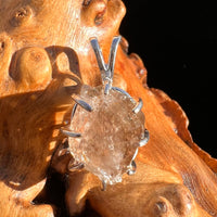 Smokey Quartz Crystal Pendant Sterling #3585-Moldavite Life