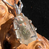 Smoky Citrine Phantom & Moldavite Necklace Sterling #2435-Moldavite Life