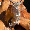 Smoky Citrine Phantom & Moldavite Necklace Sterling #2438-Moldavite Life