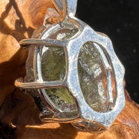 Smoky Citrine Phantom & Moldavite Necklace Sterling #2439-Moldavite Life