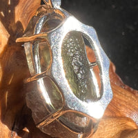 Smoky Citrine Phantom & Moldavite Necklace Sterling #2443-Moldavite Life