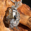 Smoky Citrine Phantom & Moldavite Necklace Sterling #2444-Moldavite Life