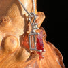 Spessartine Garnet & Moldavite Necklace Sterling #3548-Moldavite Life