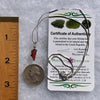 Spessartine Garnet & Moldavite Necklace Sterling #3548-Moldavite Life