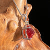 Spessartine Garnet & Moldavite Necklace Sterling #3549-Moldavite Life