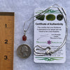 Spessartine Garnet & Moldavite Necklace Sterling #3550-Moldavite Life