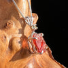 Spessartine Garnet & Moldavite Necklace Sterling #3553-Moldavite Life
