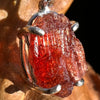 Spessartine Garnet & Moldavite Necklace Sterling #3554-Moldavite Life