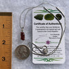 Spessartine Garnet & Moldavite Necklace Sterling #3557-Moldavite Life