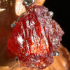 Spessartine Garnet & Moldavite Necklace Sterling #3558-Moldavite Life