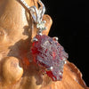Spessartine Garnet & Moldavite Necklace Sterling #3560-Moldavite Life