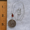 Spessartine Garnet Pendant Necklace Sterling Silver #3513A-Moldavite Life