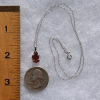 Spessartine Garnet Pendant Necklace Sterling Silver #3515-Moldavite Life