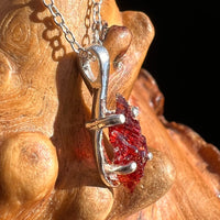 Spessartine Garnet Pendant Necklace Sterling Silver #3519-Moldavite Life