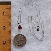 Spessartine Garnet Pendant Necklace Sterling Silver #3524-Moldavite Life